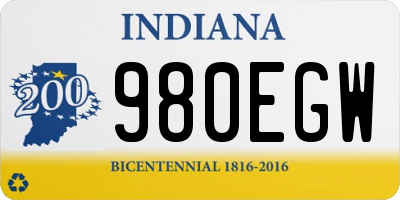 IN license plate 980EGW