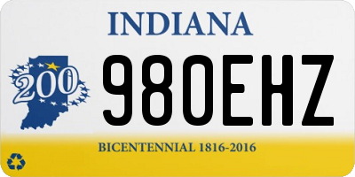 IN license plate 980EHZ