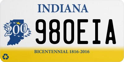 IN license plate 980EIA