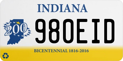 IN license plate 980EID