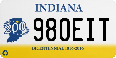 IN license plate 980EIT