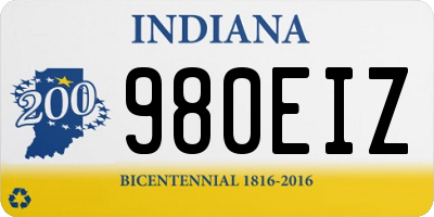 IN license plate 980EIZ