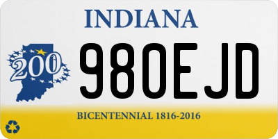 IN license plate 980EJD