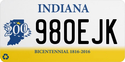 IN license plate 980EJK