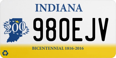 IN license plate 980EJV
