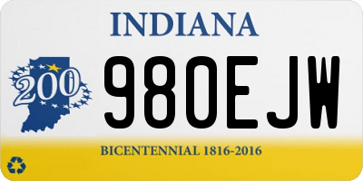 IN license plate 980EJW