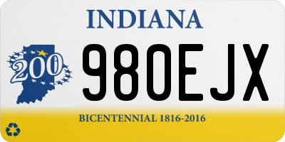 IN license plate 980EJX