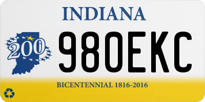IN license plate 980EKC