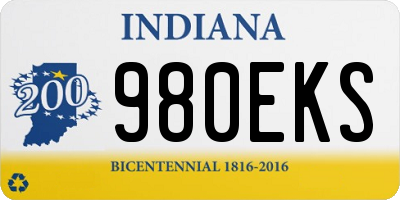 IN license plate 980EKS