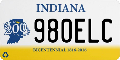 IN license plate 980ELC