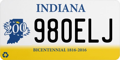 IN license plate 980ELJ