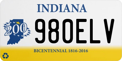 IN license plate 980ELV