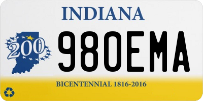 IN license plate 980EMA