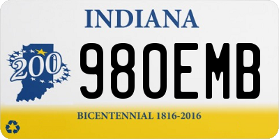 IN license plate 980EMB