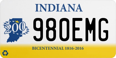 IN license plate 980EMG