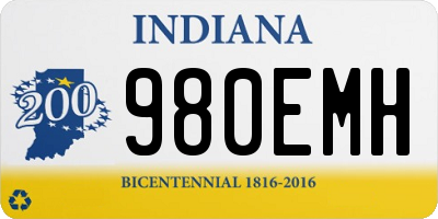 IN license plate 980EMH