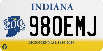 IN license plate 980EMJ
