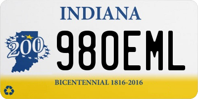 IN license plate 980EML