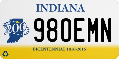 IN license plate 980EMN