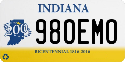 IN license plate 980EMO