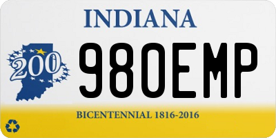 IN license plate 980EMP