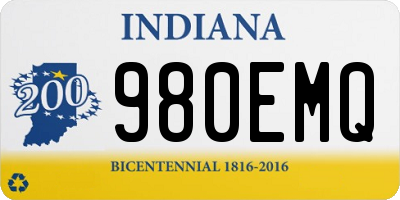 IN license plate 980EMQ
