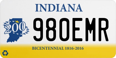 IN license plate 980EMR