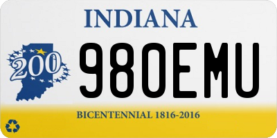 IN license plate 980EMU