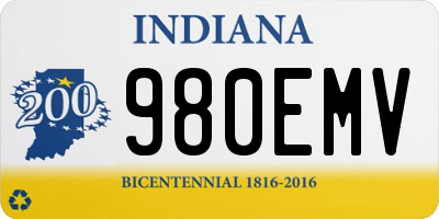 IN license plate 980EMV