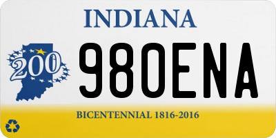 IN license plate 980ENA