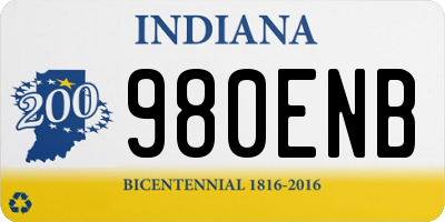 IN license plate 980ENB