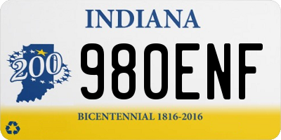 IN license plate 980ENF