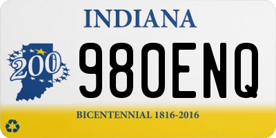 IN license plate 980ENQ