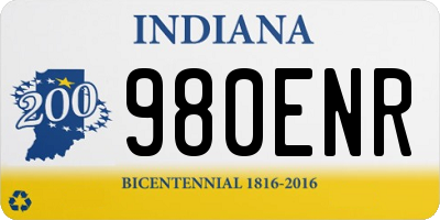 IN license plate 980ENR