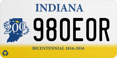 IN license plate 980EOR