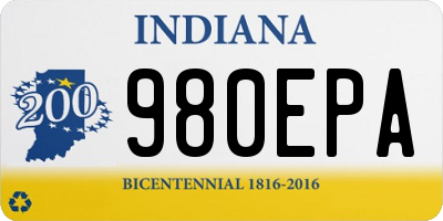 IN license plate 980EPA