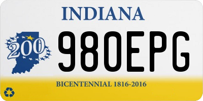 IN license plate 980EPG
