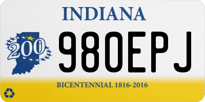 IN license plate 980EPJ