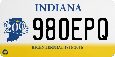 IN license plate 980EPQ