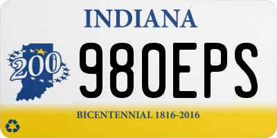 IN license plate 980EPS