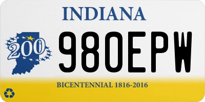 IN license plate 980EPW