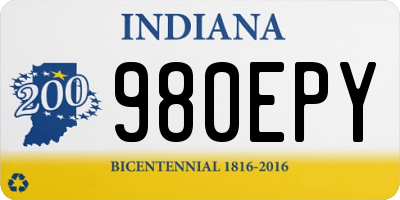 IN license plate 980EPY