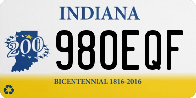 IN license plate 980EQF