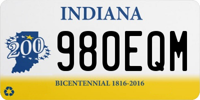 IN license plate 980EQM