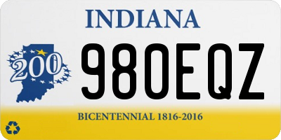 IN license plate 980EQZ
