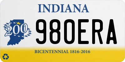 IN license plate 980ERA
