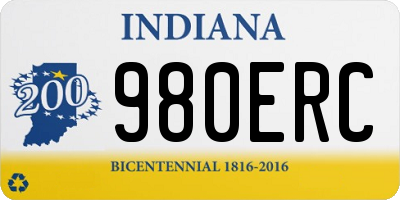 IN license plate 980ERC