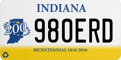 IN license plate 980ERD