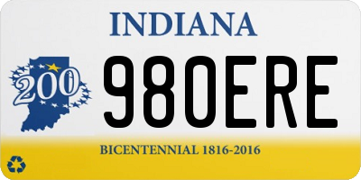 IN license plate 980ERE