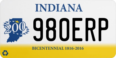 IN license plate 980ERP